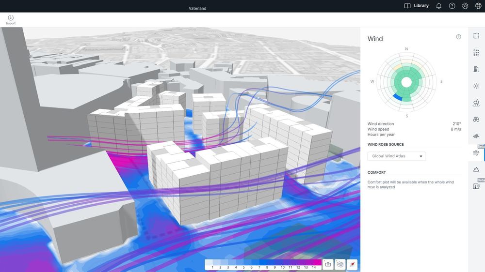 Vindkorridorer og turbulens byr på utfordringer i en rekke utbyggingsprosjekter. Spacemaker gir analyser for alle vanlige vindretninger og hastigheter.