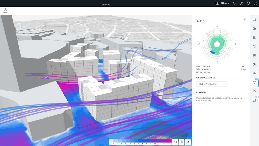 Vindkorridorer og turbulens byr på utfordringer i en rekke utbyggingsprosjekter. Spacemaker gir analyser for alle vanlige vindretninger og hastigheter.
