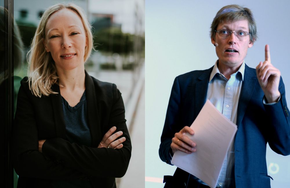 Professor Helle Sjøvaag ved Universitetet i Stavanger og medieforskar Jens Barland ved Høyskolen Kristiania.