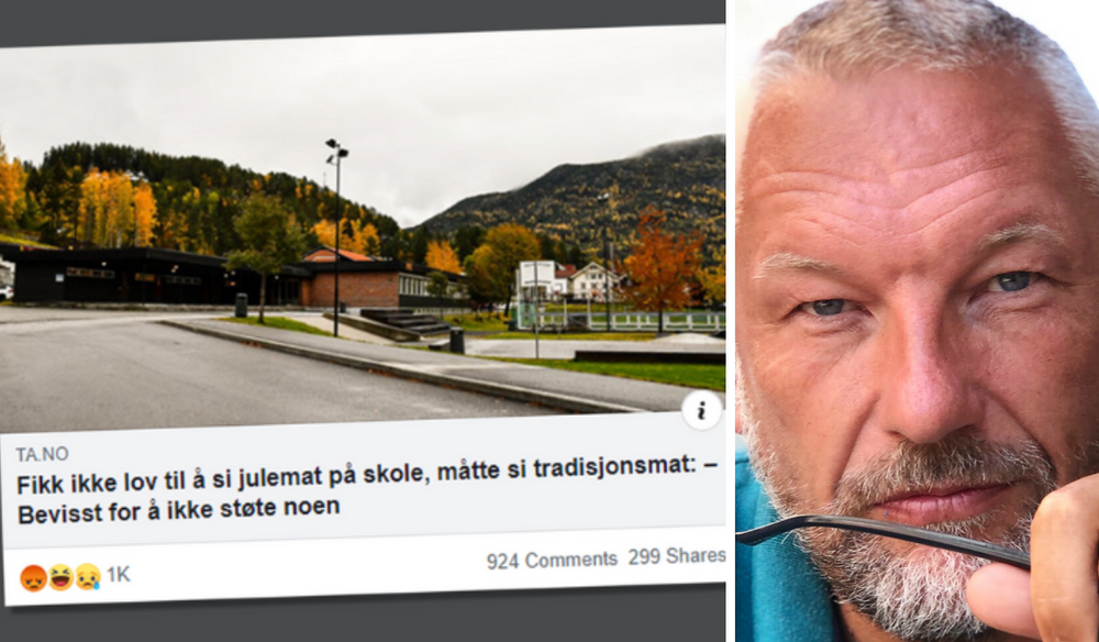 Ove Mellingen forklarer helgas snakkis-sak i Telemarksavisa. Skjermdumpen av det slettede Facebook-innlegget er hentet fra NRK, og gjengis med tillatelse.