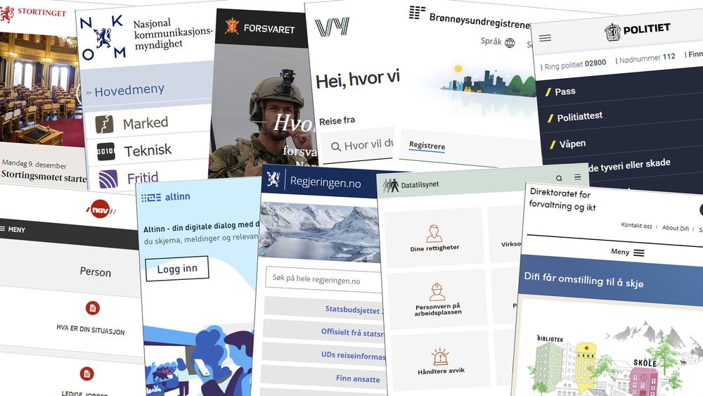 Noen av nettstedene til offentlige virksomheter er tilgjengelige på IPv6, men langt fra alle.