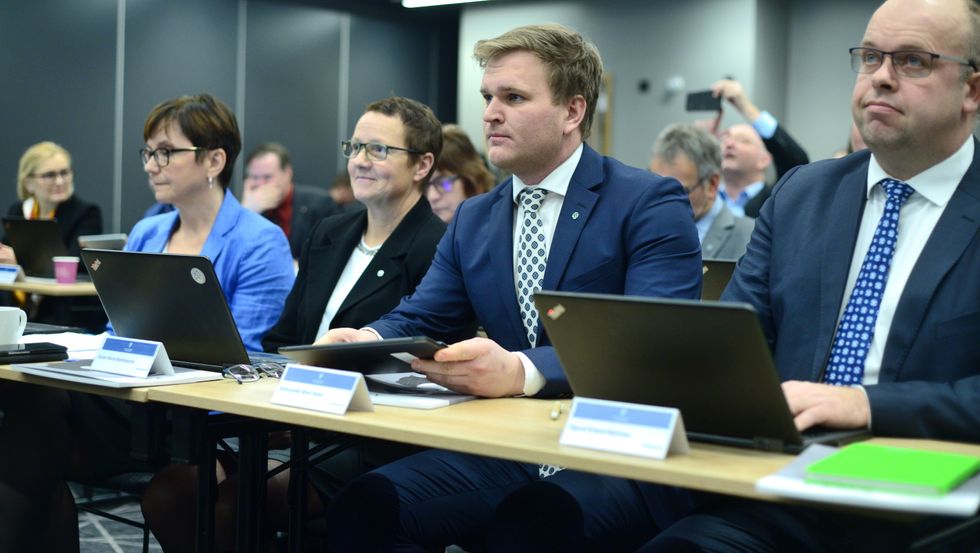 STEMT NED: Aleksander Øren Heen (Sp) ville løyva over 22 millionar til Astruptunet og næringsfonda til kommunane, men fekk ikkje fleirtalet i fylketinget med seg.