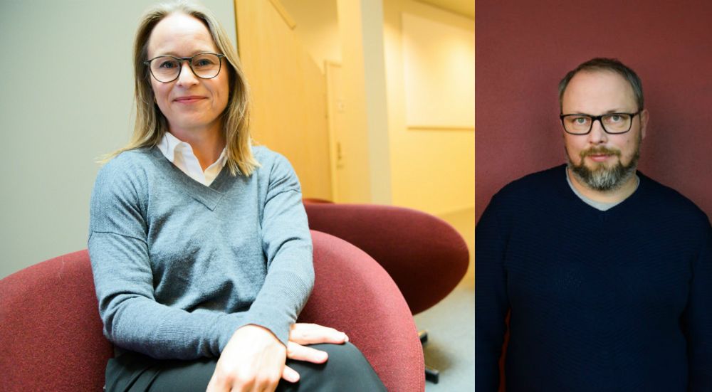 Sjefredaktør i Nationen, Irene Halvorsen, og avtroppande politisk redaktør Kato Nykvist.
