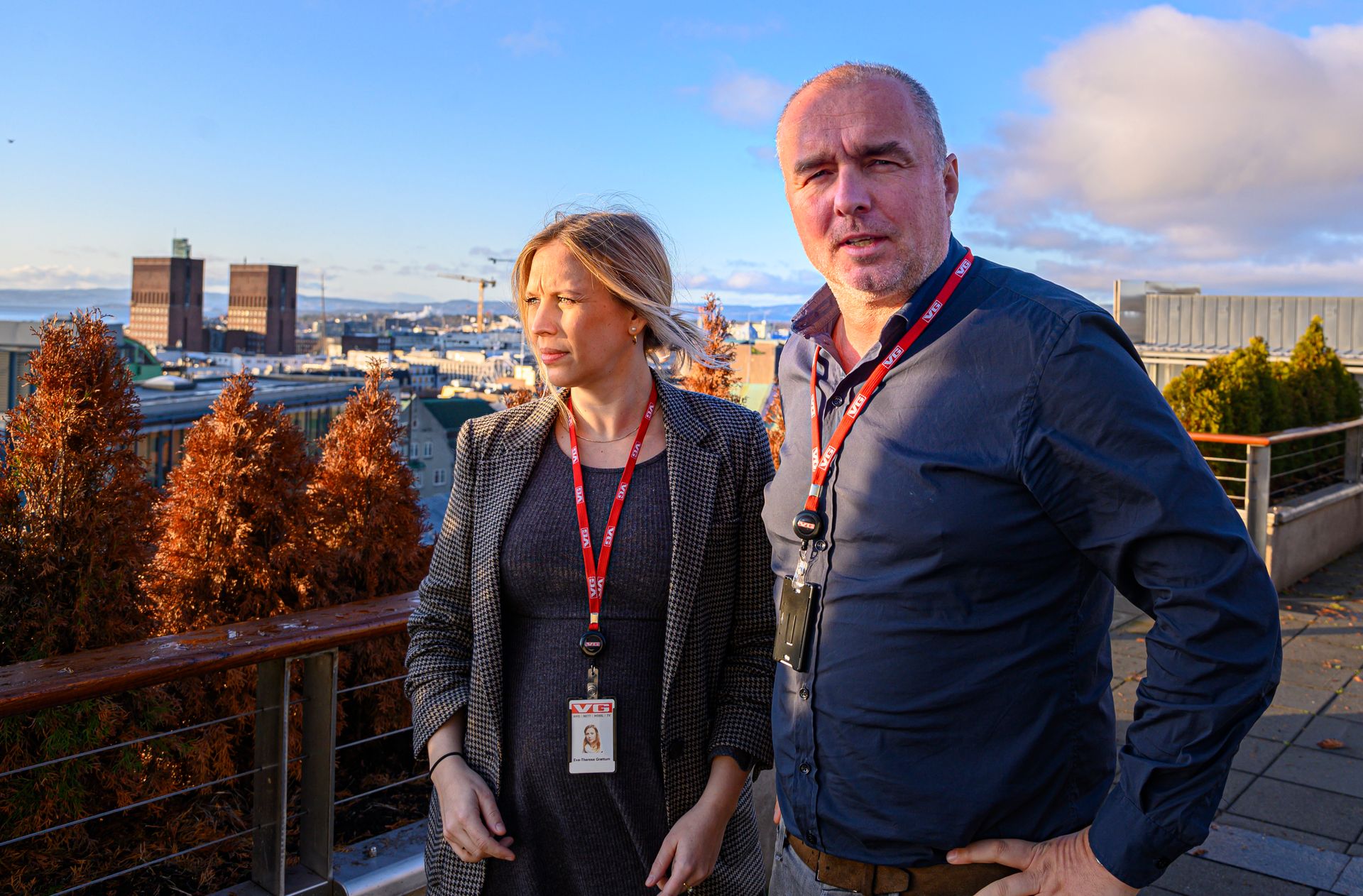 Eva-Therese Loo Grøttum og Robert Simsø i VG