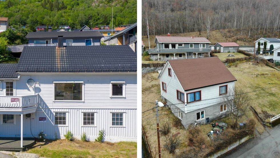 STOR FORSKJELL: 4.910.000 kroner i prisantydning skil desse to eigedommane.