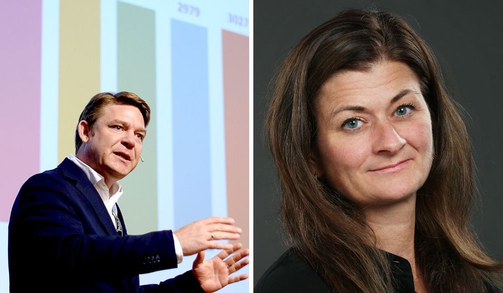 P4-direktør Kenneth Andresen (til venstre) og NRKs radiosjef Cathinka Rondan reagerer begge på vinklingen på de siste PPM-tallene.