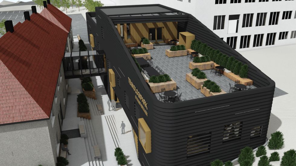 NYTT GREP: For å senka kostnadane på prosjektet, har tredje etasje blitt omgjort til ein terrasse, med høve for seinare påbygging.