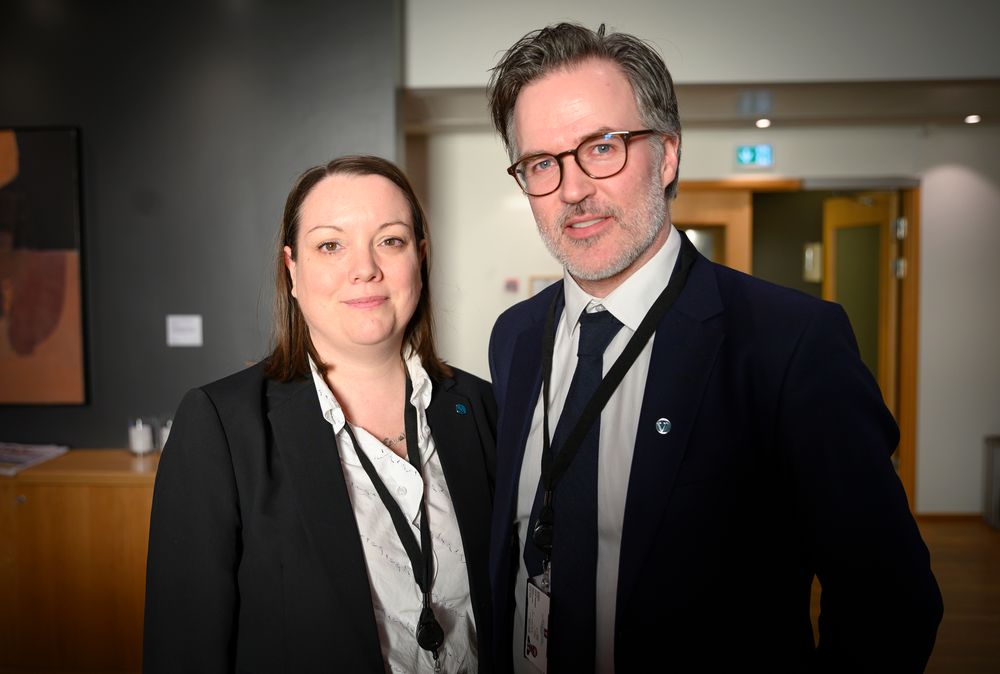 Politisk rådgiver Emma Lind (V) og statssekretær Knut Aastad Bråten (V) i Kulturdepartementet.