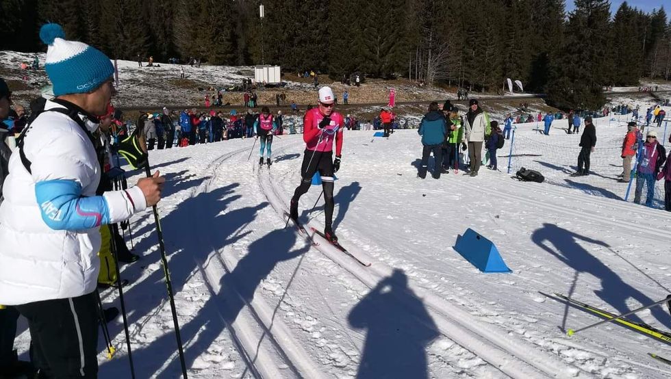 STOR FRAMGANG: Hjalmar Michelsen har teke store steg kvar einaste sesong sidan han byrja med langrenn for tre år sidan. Her går han 10 kilometer klassisk i ungdoms-OL i Lausanne i januar.