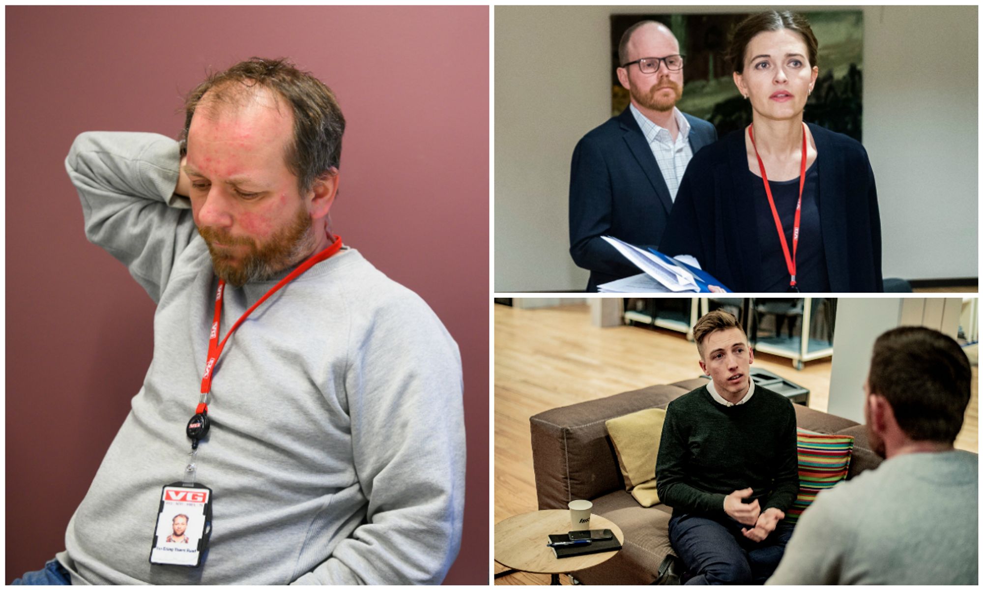 Avgått klubbleiar Tor-Erling Thømt Ruud i VG, sjefredaktør og nyheitsredaktør Gard Steiro og Tora Bakke Håndlykken og tidlegare VG-journalist Lars Joakim Skarvøy.