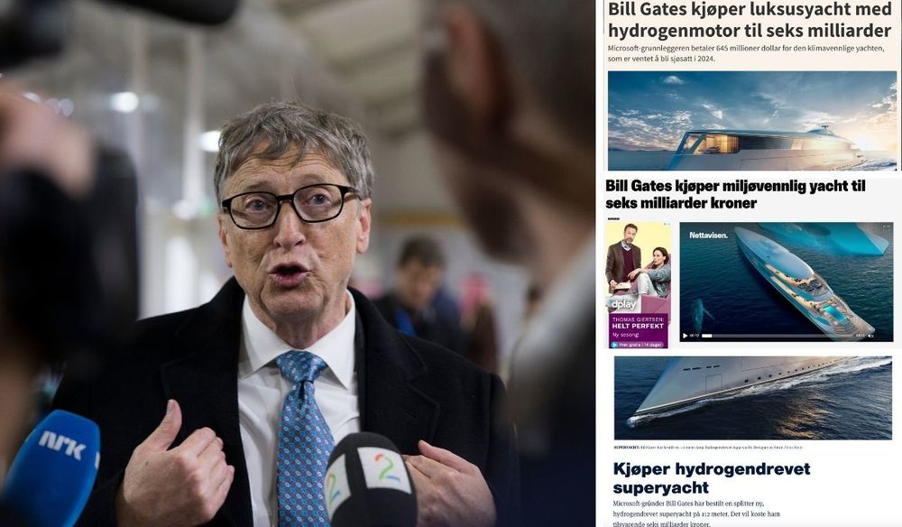 I helgen gikk den feilaktige nyheten om at Microsoft-grunnleggeren Bill Gates skulle bruke seks milliarder på en ny hydrogendrevet luksusyacht verden rundt.