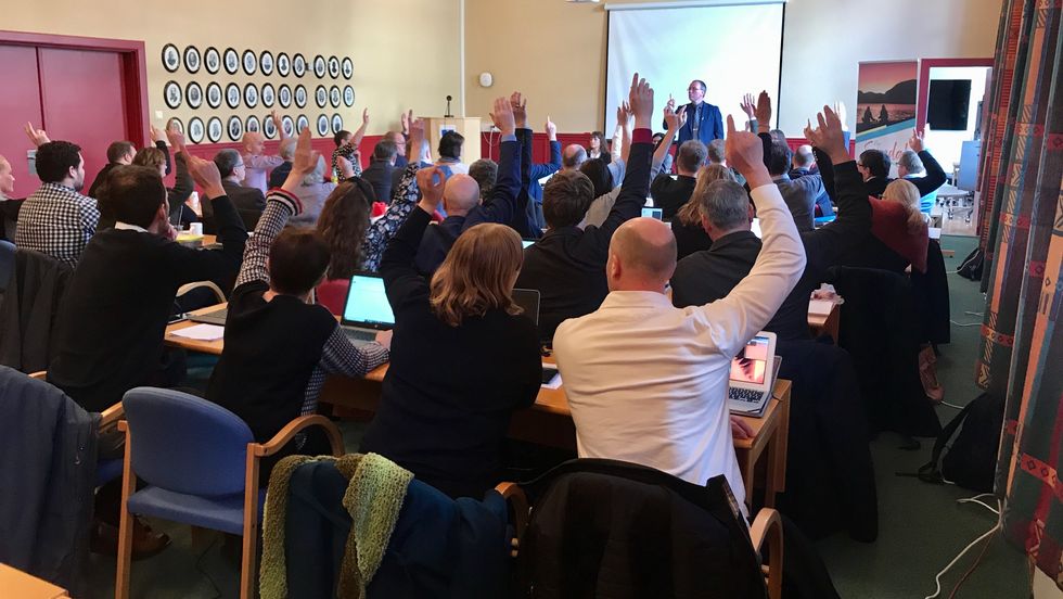 PUNKTUM: Her stemmer politikarane i Sogndal for å handsama varslarsaka i Sogn barnevern, og slik setta eit punktum for den opprivande saka.