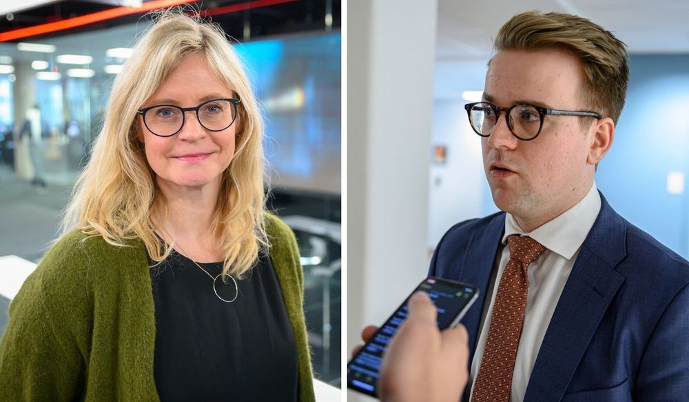 Karianne Solbrække (til venstre) jakter fortsatt etter kommentatorerstatteren til Mathias Fischer.