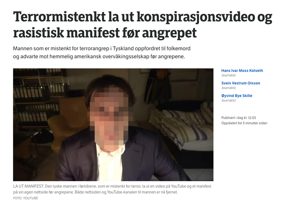 Dagbladet identifiserer mannen med fullt navn og bilde. NRK sladder
