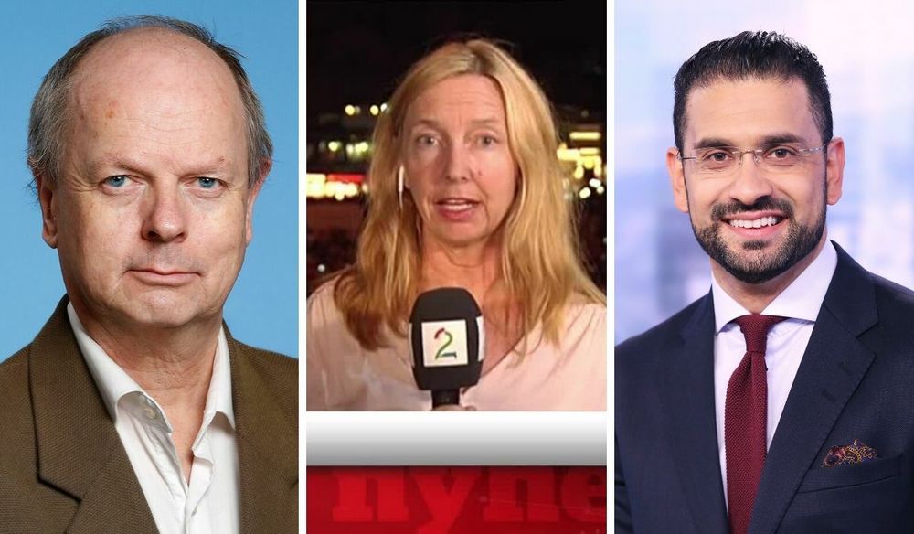 Morten Jentoft (fra venstre), Elin Sørsdahl og Yama Wolasmal har alle søkt på de ledige korrespondentjobbene i Midtøsten og Brussel.
