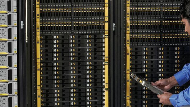 Lagringssystem basert på HPE 3PAR StoreServ Storage.