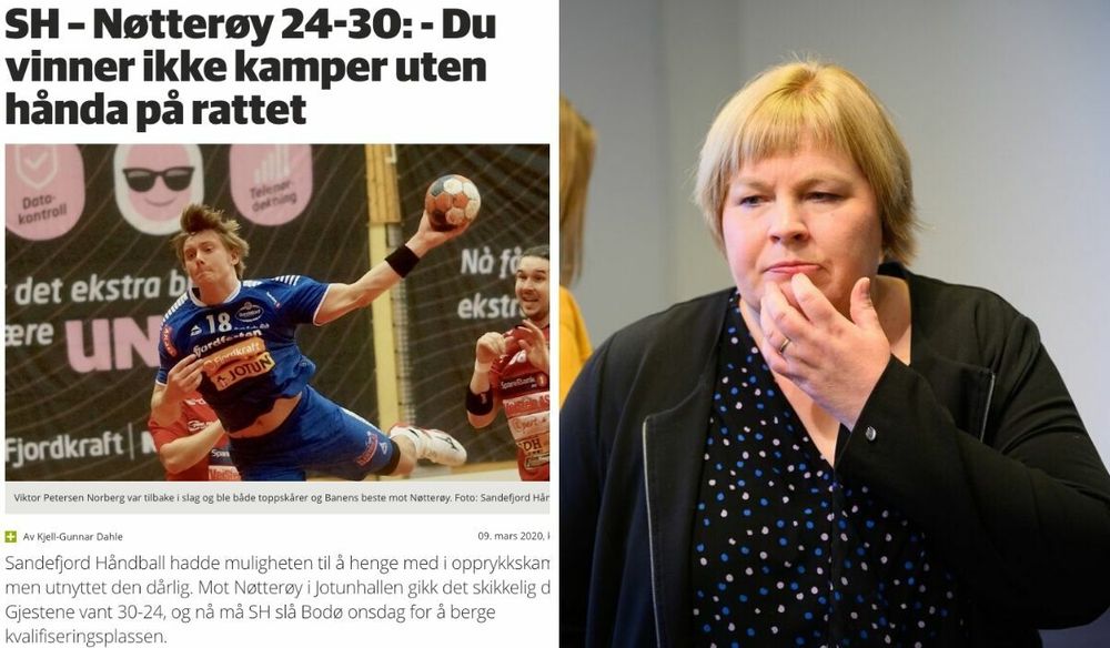 Artikkel i Sandefjord Blad og generalsekretær Elin Floberghagen i Norsk Presseforbund.
