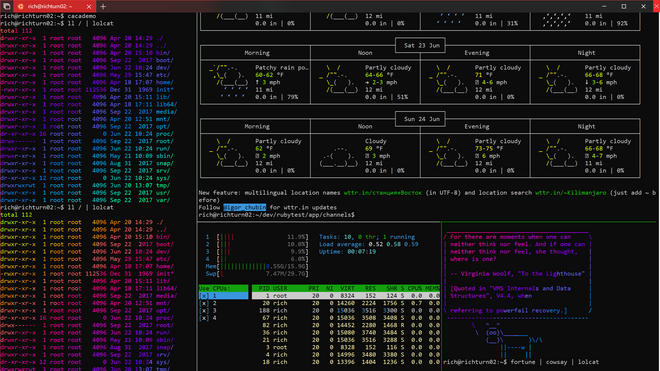 Selv om Windows Subsystem for Linux i utgangspunkter er begrenset til konsollvinduet, er det mange muligheter for kreative oppsett.