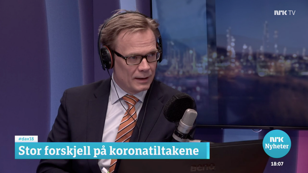 Dagsnytt 18, her ved programleiar Espen Aas.
