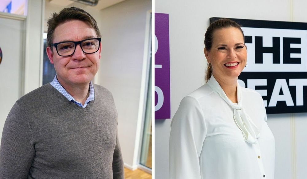 P4-sjef Kenneth Andresen (til venstre) mener Radio Metro-sjef Hilde Apneseth og hennes kanaler driver med ulovligheter.