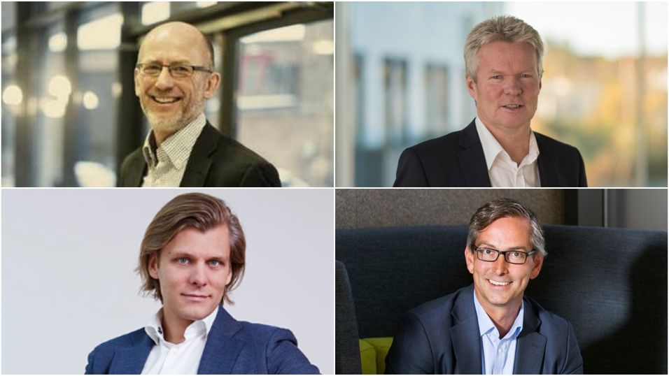 Sverre Hurum i Bouvet, Terje Mjøs i Visolit, Steffen Torp i Visma og Michael Jacobs i Atea.