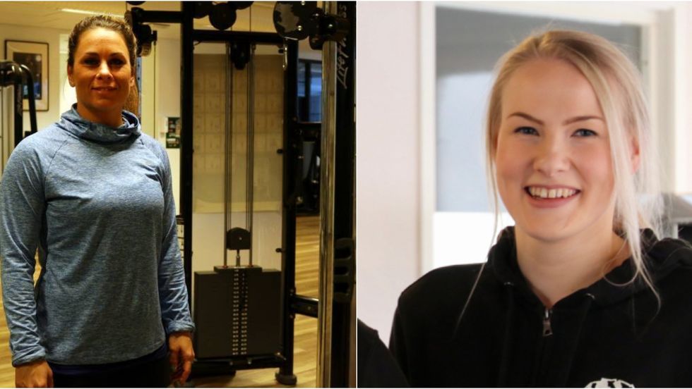 Ramona Szabo(t.v) og Marita Aasen(t.h) håpar at folk vil vera med å støtte treningssentera, sjølv om det er ei vanskeleg tid for alle.