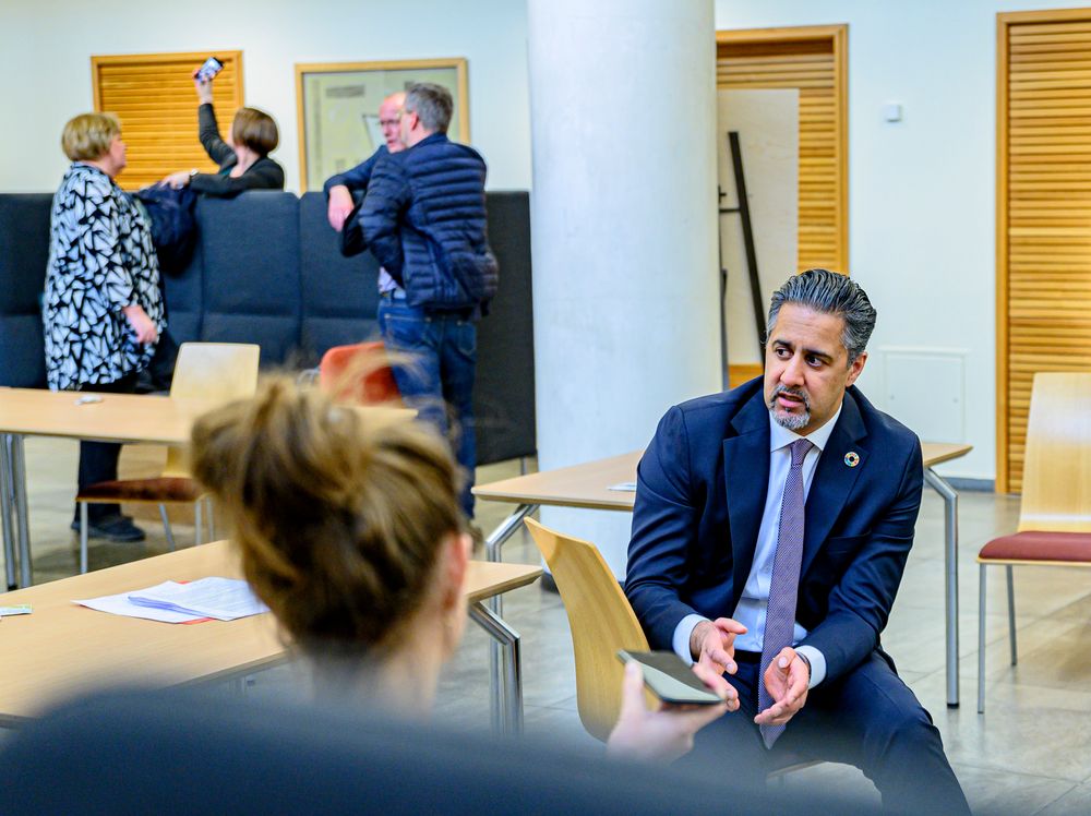 Abid Raja, her fra møtet med presseorganisasjonene før påske.