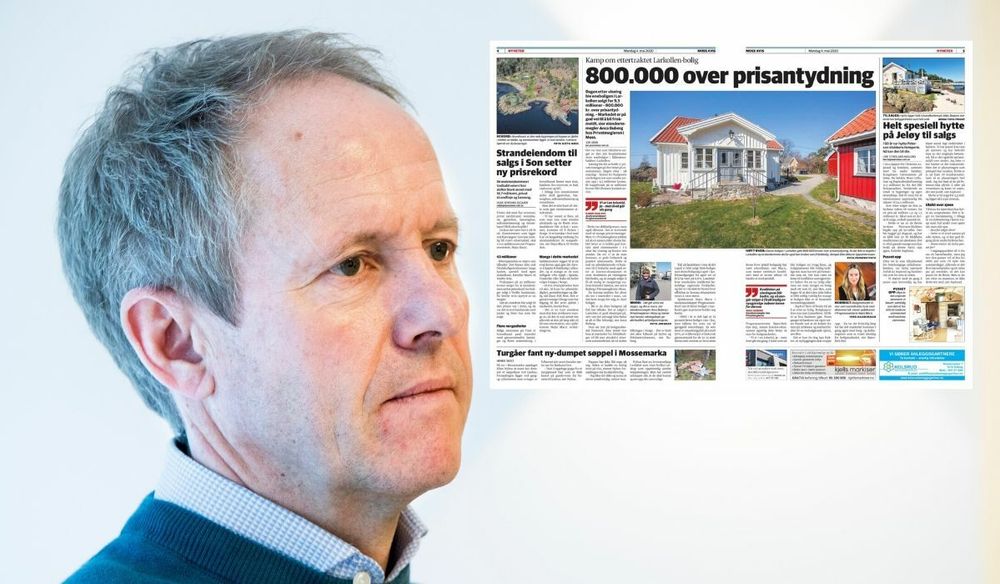 Generalsekretær Pål Bjerketvedt i NFF. Han var sjefredaktør og administrerande direktør i Norsk Telegrambyrå (NTB) frå 2004 til 2016. Innfelt er dobbeltside i Moss Avis måndag.
