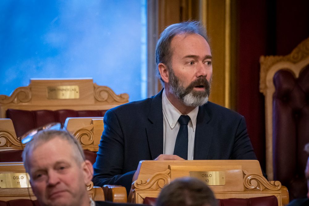 Trond Giske i stortingssalen.