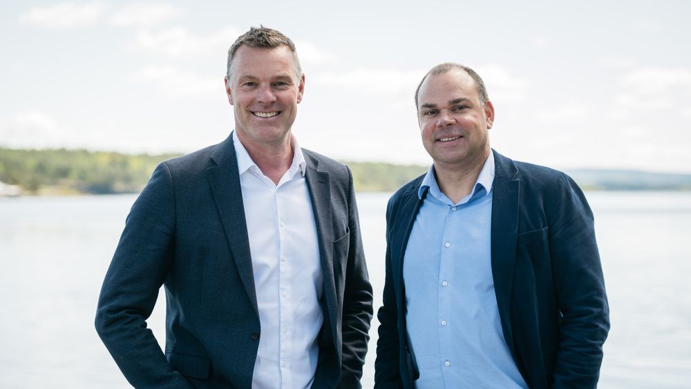 Petter Blom er ansatt som leder i Orange Cyberdefense Norge. Her sammen med norgessjef, Thomas Kronen.