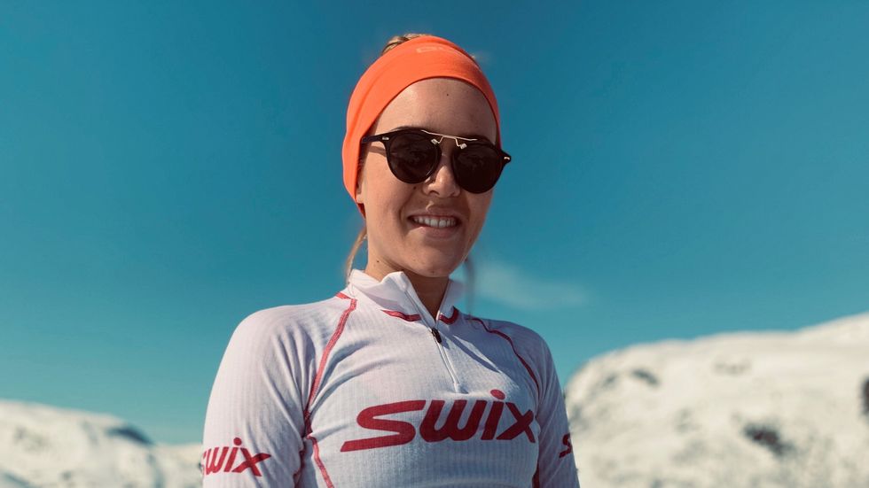 BLID: Rikke Næss trivest godt på fjelltoppane i heimbygda.