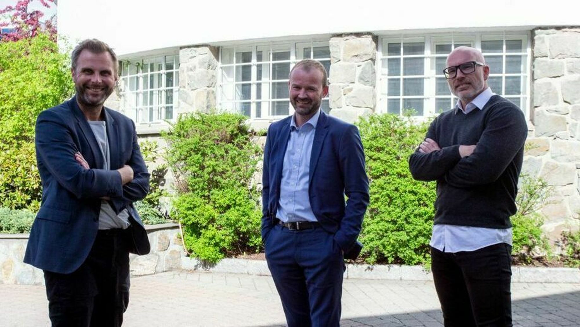 Daglig leder Fredrik Werpen i Augment, sammen med administrerende direktør Nicolay Moulin i Sikri og styreleder Torgeir Micaelsen i Try.