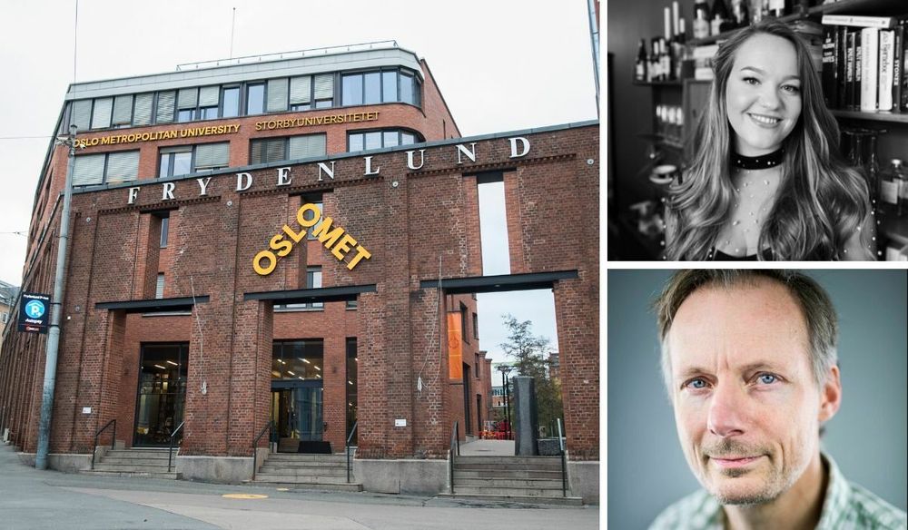 OsloMet har avlyst muntlig eksamen for bachelorstudentene i journalistikk. Mari Kittilsen, klassetillitsvalgt for studentene, og instituttleder Steen Steensen.
