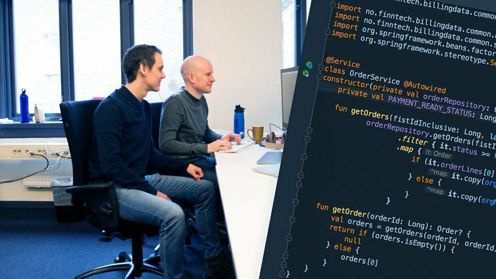 Arild Nilsen (t.v) og Sjur Milliseth jobber som utviklere. digi.no snakket sist med dem da vi lagde en sak om Kotlin-bruk i finn.no. Illustrasjonsfoto.
