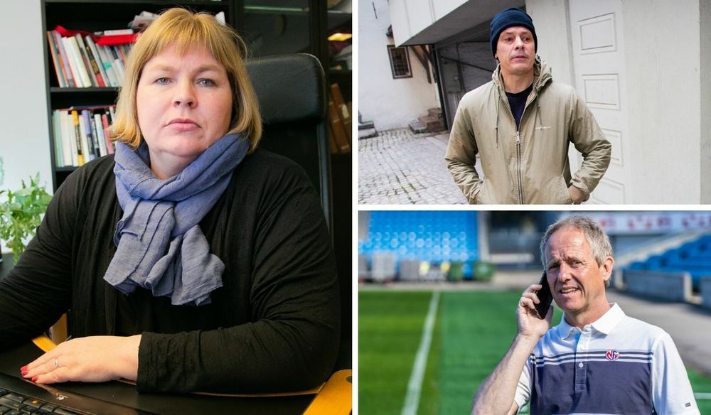 Generalsekretær i Norsk Presseforbund, Elin Floberghagen, Josimar-redaktør Håvard Melnæs og Pål Bjerketvedt, generalsekretær i Norges Fotballforbund (NFF).