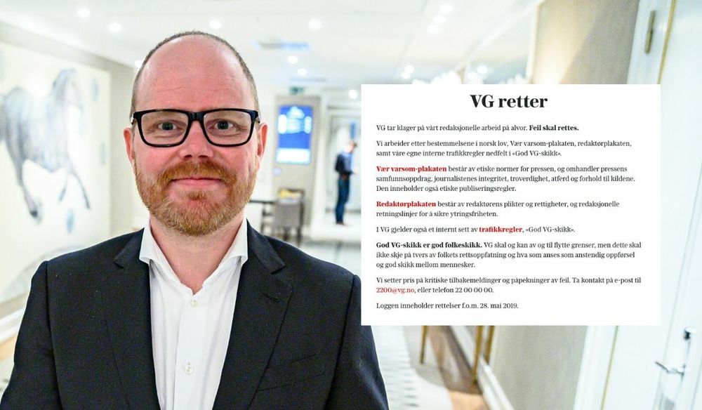 VG-sjef Gard Steiro er godt fornøyd etter ett år med rettelogg.