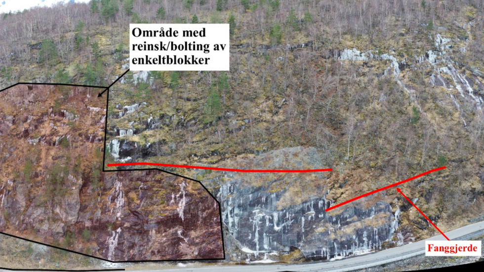 BLIR SIKRA: Skjeringa ved Øyni bru vil både bli renska og få to fanggjerde.