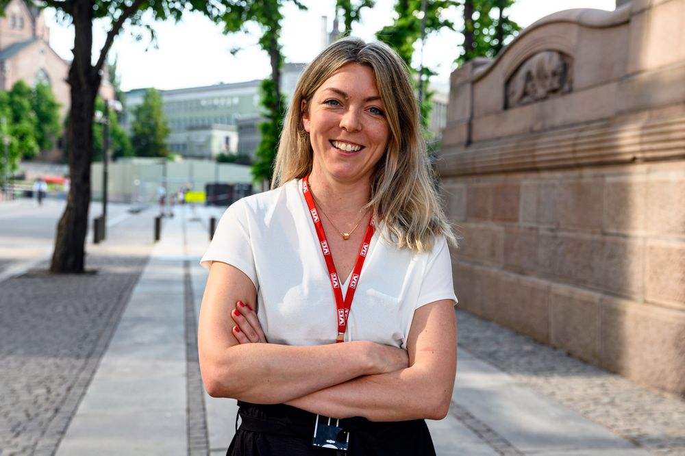 VGs podkastsjef Helle Skjervold gliser godt i sin nye sjefsrolle i VG.