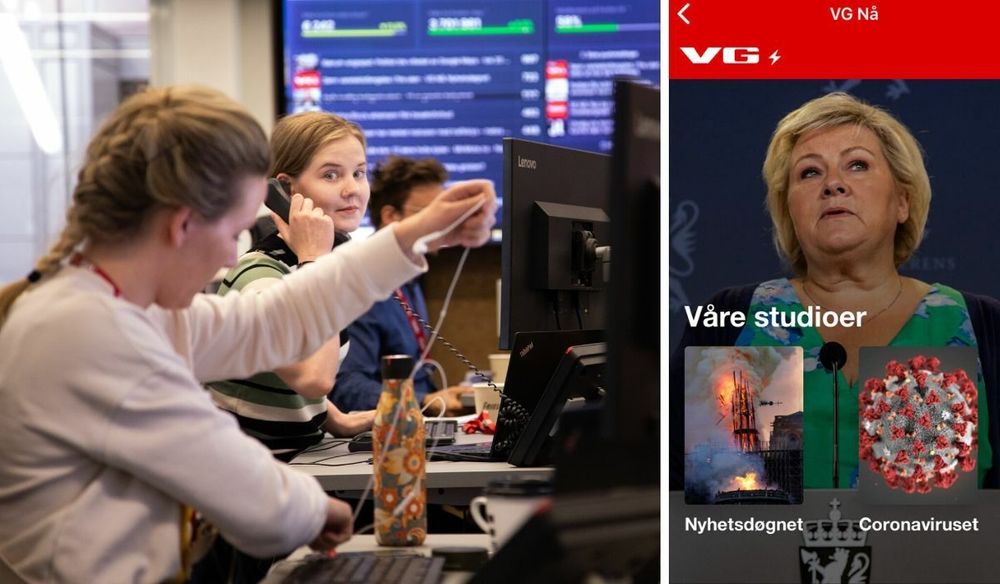 Martha Holmes hadde denne uken ansvaret på breakingdesken til VG, der «VG NÅ» (innfelt) styres fra.