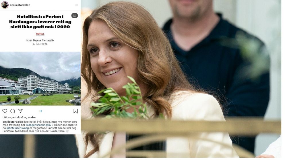 Emilie Stordalen, markedsdirektør på hotellet The Hub i Oslo, er ikke fornøyd med bemerkningene om utenlandske ansatte i DNs anmeldelse av Hotel Ullensvang.