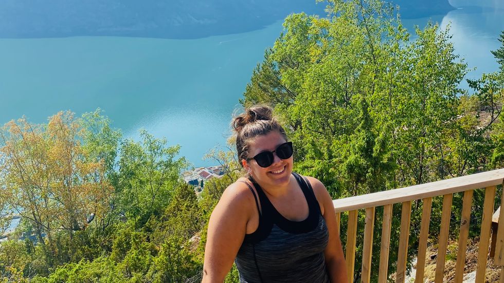 PÅ TUR: Amalie Grindedal.