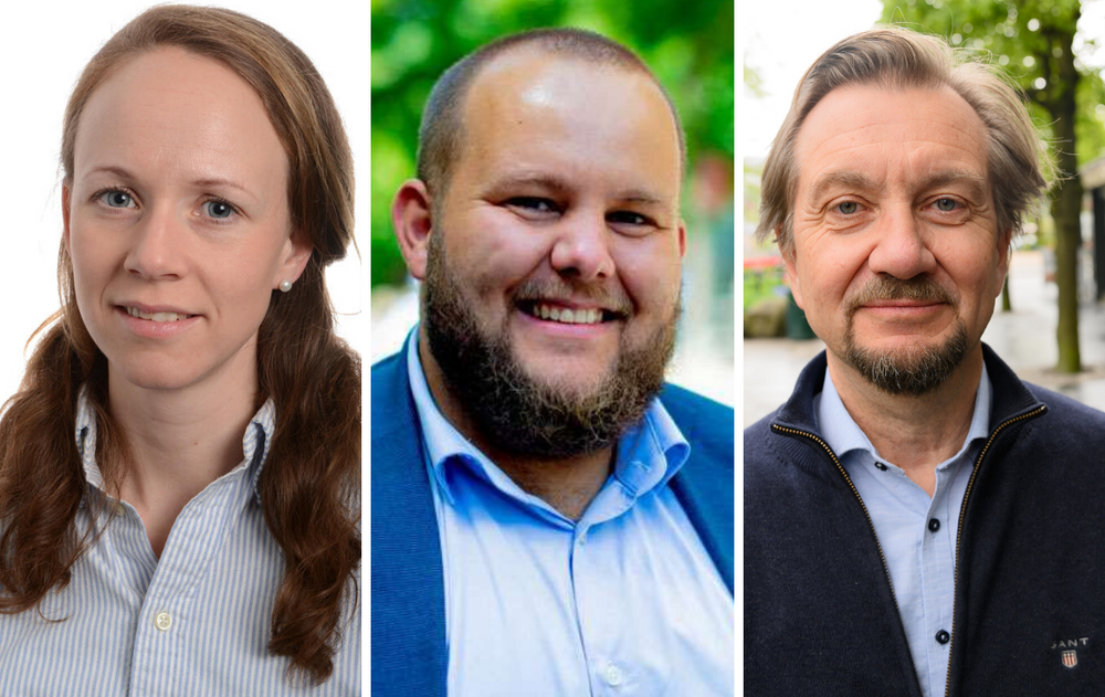 Postdoktor ved Universitetet i Stavanger, Nina Kvalheim, E24-redaktør Gard Michalsen og Trygve Aas Olsen, fagmedarbeider ved Institutt for journalistikk.