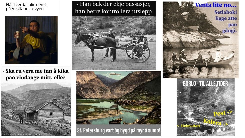 HISTORISK MORO: På kontoen vert det brukte både moderne og historiske bileteformat.