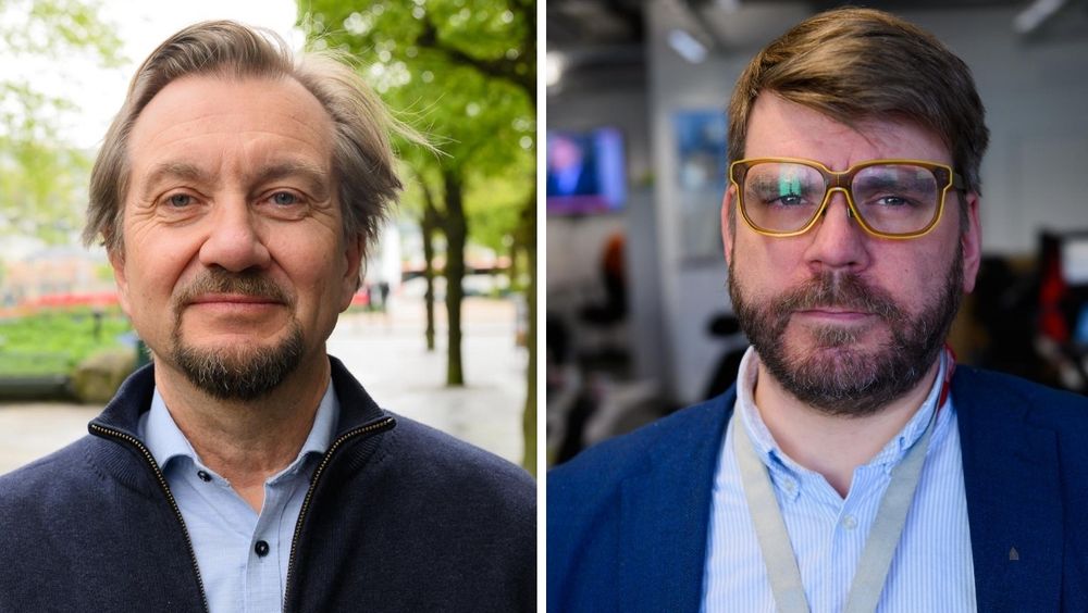 Presseetiker Trygve Aas Olsen og sjefredaktør i Bergensavisen, Sigvald Sveinbjørnsson.