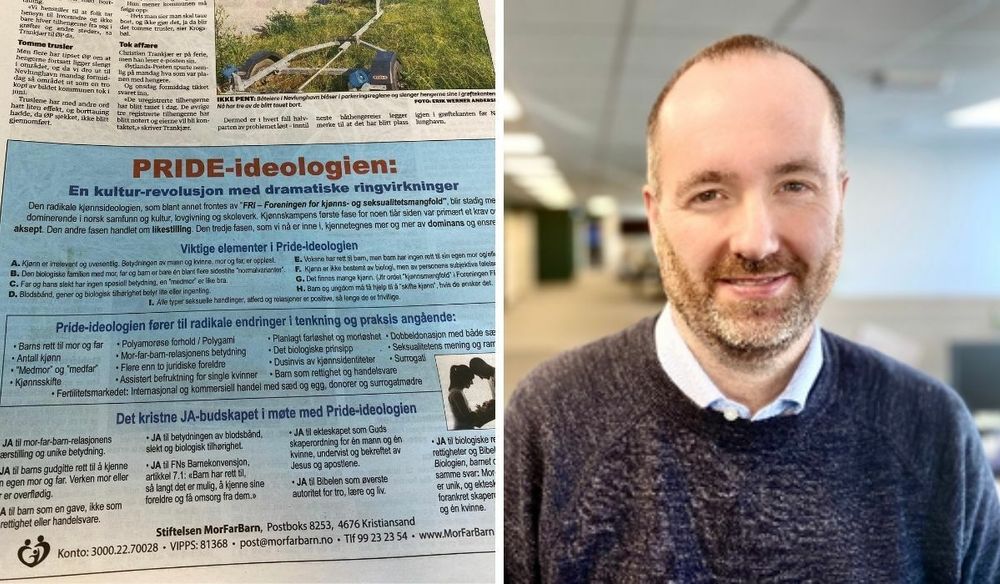 Sjefredaktør i Østlands-Posten, Eirik Haugen, forsvarer trykkingen av den kontroversielle annonsen.