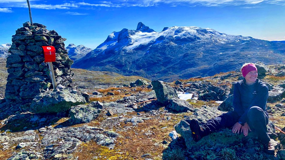PÅ TUR: Rigmor Øygarden på Friken i Utladalen.
