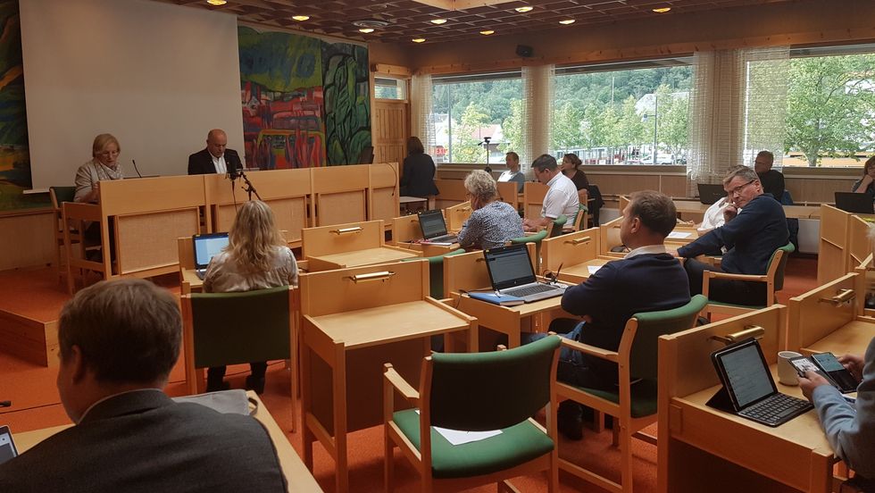 DELTE: Kommunestyret i Lærdal hadde delte meiningar om kvar folkebiblioteket bør ligge.