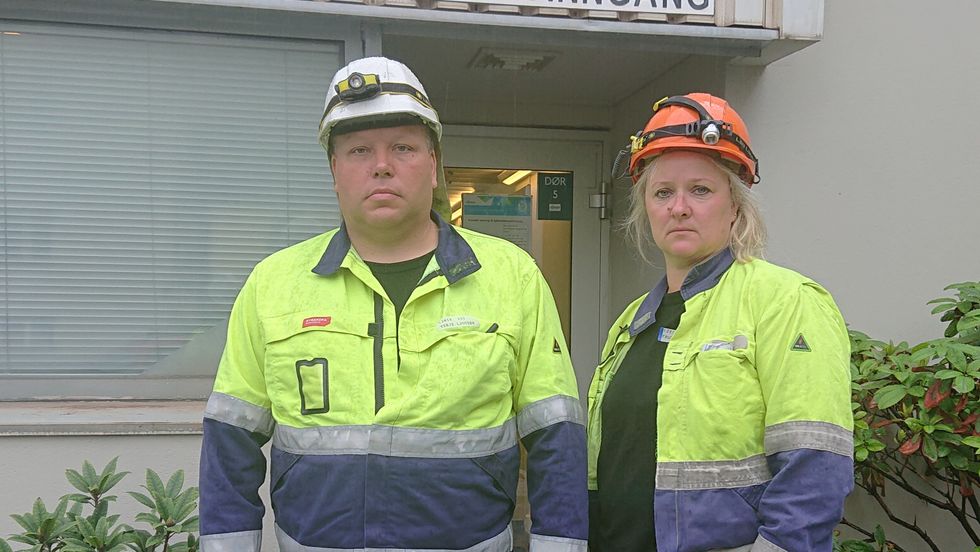 PREGA: Terje Ljotebø seier dei tilsette er prega av situasjonen. Her er han saman med Trude Marlen Julseth