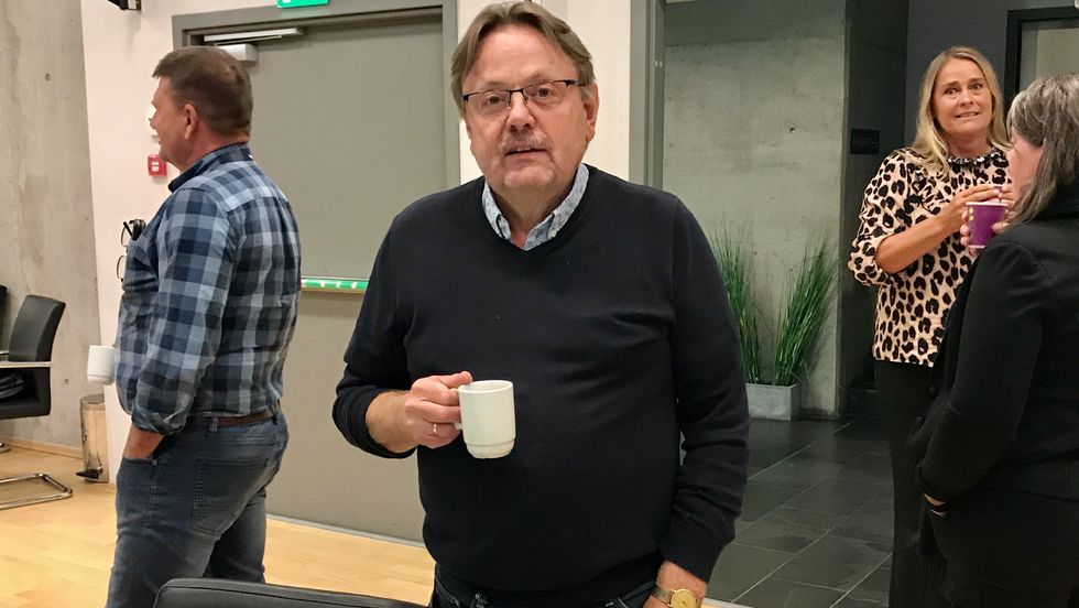 GIR IKKJE OPP: Næringssjef Terje Søreide i Høyanger var fredag i Sogndal for å diskutera vekstutsikter i Sogn.