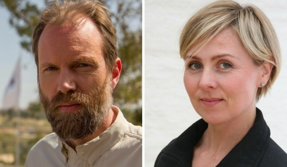 Utenrikssjef i NRK Sigurd Falkenberg Mikkelsen og frilansjournalist og debattleder Anne Håskoll-Haugen.